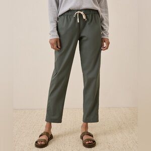 Pact Drawstring Waist Casual Green Twill Pants Size XL